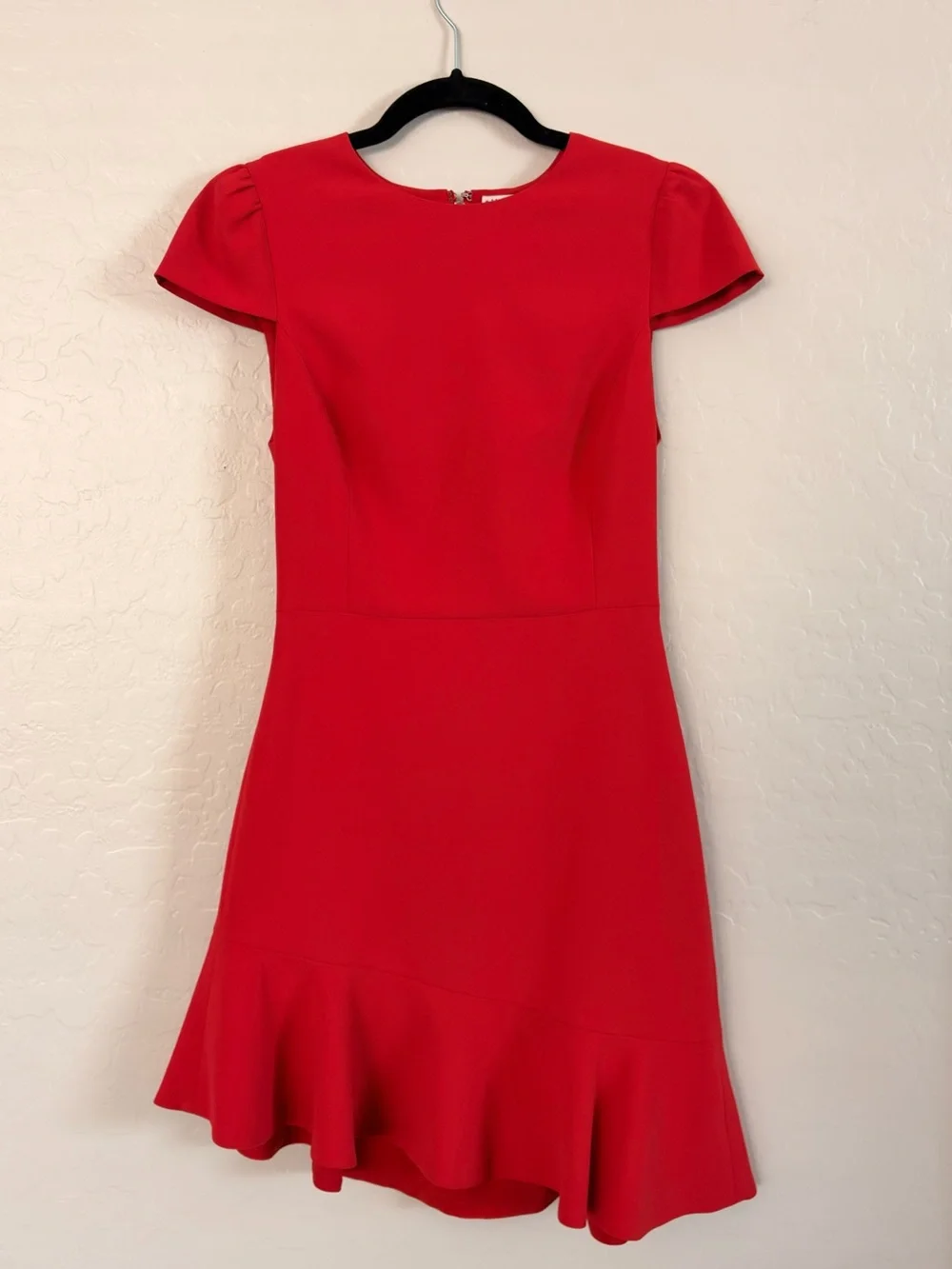 Alice + Olivia Fable Red Asymmetric Ruffle Dress Size 0